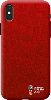 Клип-кейс Deppa FIFA для Apple iPhone X Official Pattern (красный)