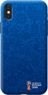 Клип-кейс Deppa FIFA для Apple iPhone X Official Pattern (синий)