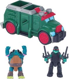 Игровой набор Turtles Черепашки-Ниндзя Микро Бронированный грузовик с фигурками Рафа и Слеша