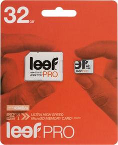 Карта памяти Leef PRO microSD 32Gb UHS1 + SD адаптер
