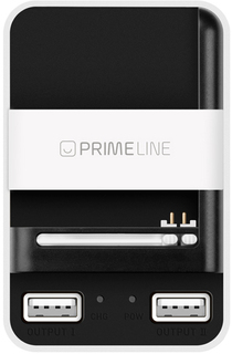 Зарядное устройство для аккумуляторов Prime Line 2 USB (белый)