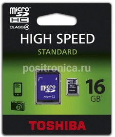 Карта памяти Toshiba microSDHC 16Gb Class4 M102