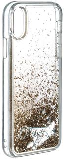 Клип-кейс Guess Glitter для Apple iPhone X (с рисунком)