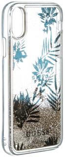 Клип-кейс Guess Glitter для Apple iPhone X Palm Spring (с рисунком)