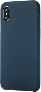 Клип-кейс uBear Silicone soft touch для Apple iPhone X (синий)