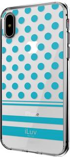 Клип-кейс iLuv DotStyle для Apple Phone X (голубой)