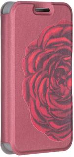 Чехол-книжка Gresso Калейдоскоп для смартфона 4.9-5.2" Роза (бордовый)