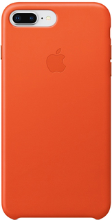 Клип-кейс Apple Leather Case для iPhone 8 Plus/7 Plus (ярко-оранжевый)