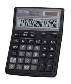 Калькулятор Citizen SDC-395N Black - двойное питание