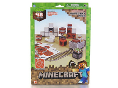 Конструктор Minecraft Papercraft Игровой мир Вагонетка и ТНТ 48 дет. 16713