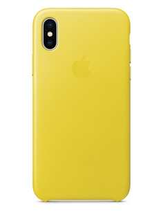 Аксессуар Чехол APPLE iPhone X Leather Case Spring Yellow MRGJ2ZM/A