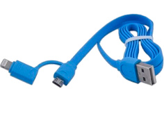 Аксессуар Earldom ET-609 USB - microUSB/Lightning 8pin Blue