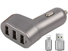 Зарядное устройство Earldom ES-150 3xUSB 5.8A + Lightning Silver