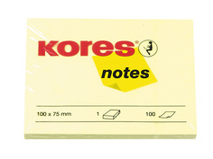 Стикеры Kores 100x75mm 100 листов Yellow 56392