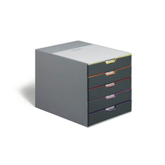 Бокс Durable с 5 цветными выдвижными ящиками 28x295x35cm 760527