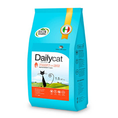 Корм Daily Cat Adult Hairball Turkey and Rice 1.5kg 623ДК*1,5