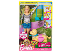 Кукла Mattel Barbie Прогулка с питомцем DWJ68