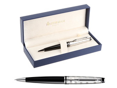 Ручка шариковая Waterman Expert DeLuxe Black CT Mblue S0952360