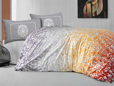 Постельное белье Arya Vizyon Комплект 2 спальный Ранфорс Orange TRK0000000000195