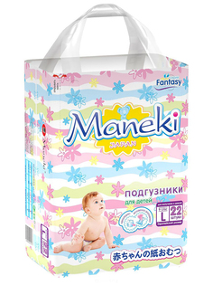 Подгузники Maneki Fantasy Мини L 9-14kg 22шт BD1217