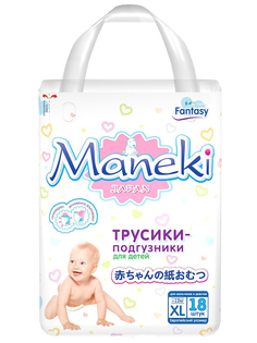 Подгузники Maneki Fantasy Мини XL 12kg 18шт BD1279