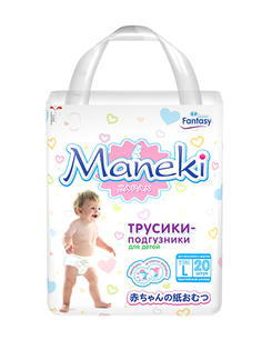 Подгузники Maneki Fantasy Мини L 9-14kg 20шт BD1255