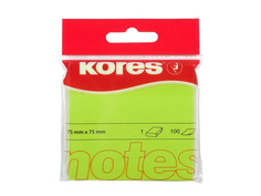 Стикеры Kores 75x75mm 100 листов Neon Green 330458