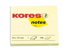 Стикеры Kores 75x75mm 100 листов Yellow 56396