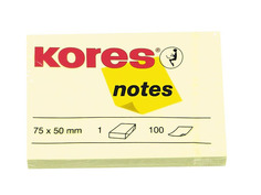 Стикеры Kores 75x50mm 100 листов Yellow 56395