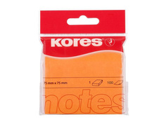 Стикеры Kores 75x75mm 100 листов Neon Orange 330459