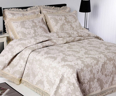 Покрывало Lumatex Mafalda 240x260 + 2 наволочки Ecru-Brown