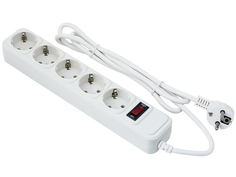 Сетевой фильтр ExeGate 5 Sockets 1.5m SP-5-1.5W White 266863