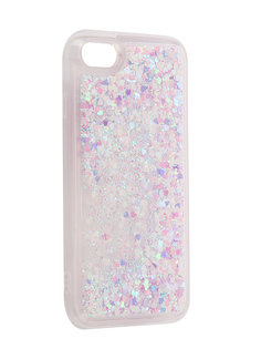 Аксессуар Чехол-накладка DYP Liquid Case для Apple iPhone 7 / 8 Hearts Pink-Silver DYPCR00037