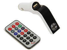 FM-Трансмиттер СИМА-ЛЕНД USB/Mp3/WMA/MicroSD White 2506799