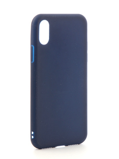 Аксессуар Чехол Neypo Soft Matte Silicone для APPLE iPhone X Dark Blue NST2745