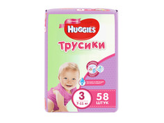 Подгузники Huggies Annapurna 3 7-11кг 58шт для девочек