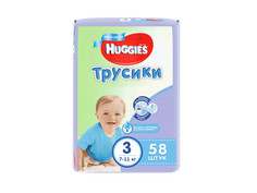 Подгузники Huggies Annapurna 3 7-11кг 58 шт для мальчиков