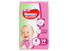 Подгузники Huggies Ultra Comfort 4 8-14кг 19шт для девочек
