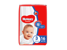 Подгузники Huggies Classic 3 4-9кг 16шт