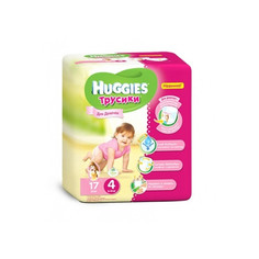 Подгузники Huggies Little Walkers 4 9-14кг 17шт для девочек