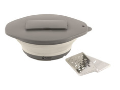 Миска Outwell Collaps Bowl & lid w/grater Cream White 650609 с теркой в крышке
