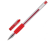 Ручка гелевая Attache Town Transparent-Red 168715