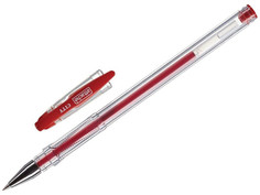Ручка гелевая Attache City Transparent-Red 131239