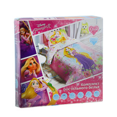 Постельное белье Disney Принцесса Рапунцель Комплект 1.5 спальный Поплин 1343982