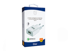 Зарядное устройство Ubik UHS12QC3 1xUSB 3-1.3A Quick Charge White