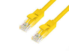 Сетевой кабель Greenconnect UTP 24AWG cat.5e RJ45 T568B 1m Yellow GCR-50702