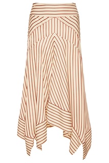 Асимметричная юбка в полоску Diane Von Furstenberg