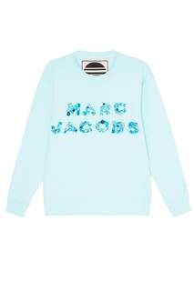 Хлопковый свитшот с пайетками и кристаллами Marc Jacobs