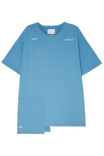 Голубая удлиненная футболка C2 H4