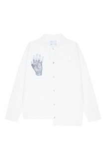 Белая рубашка с принтом C2 H4